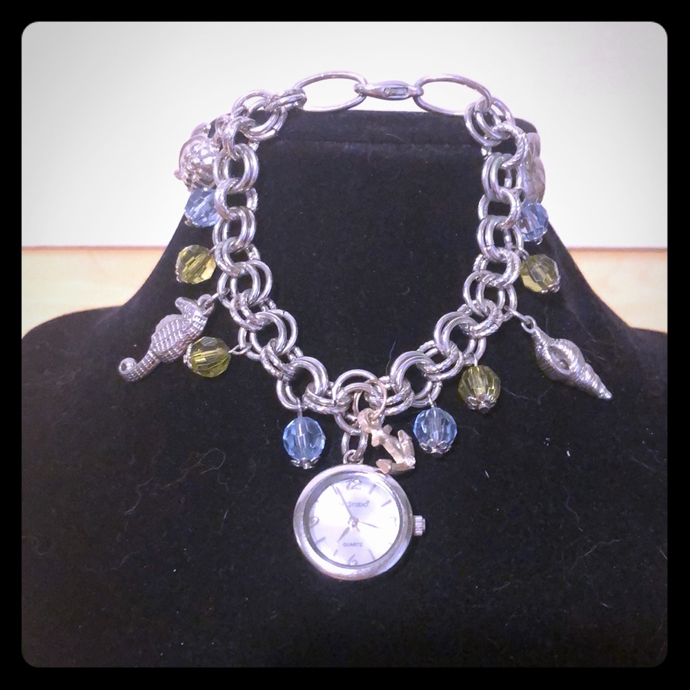Nautical charm bracelet/watch